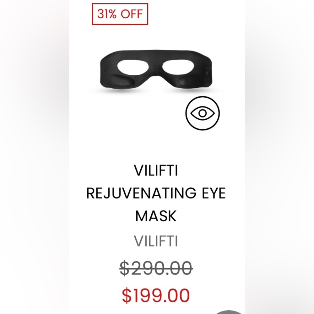 Vilifti Rejuvenating Eye Mask - Black
